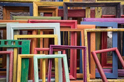 frames assorted-color wooden frames colors
